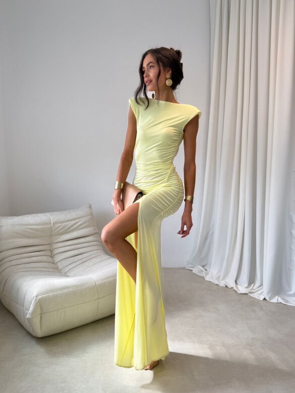 Dress Olivia maxi  butter yellow