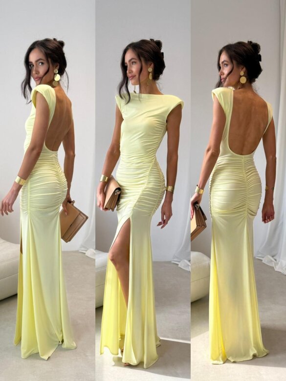 Dress Olivia maxi  butter yellow