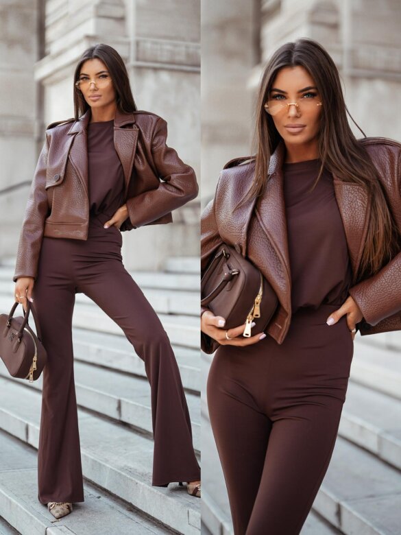 Legginsy Monn czekoladowe 