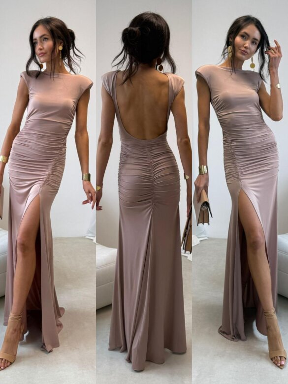 Dress Olivia maxi beige