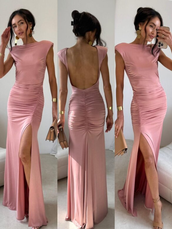 Dress Olivia maxi powder