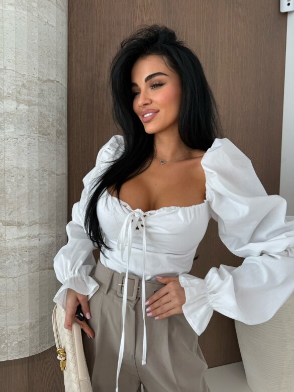 Bluzka Soraya hiszpanka ecru 