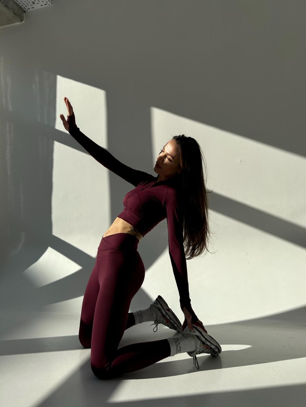 Legginsy Clairo bordowe  6