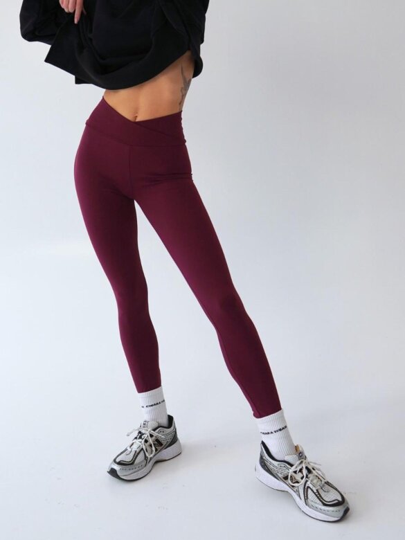 Legginsy Clairo bordowe 