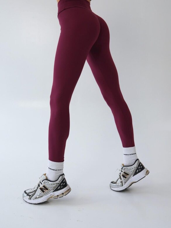 Legginsy Clairo bordowe 