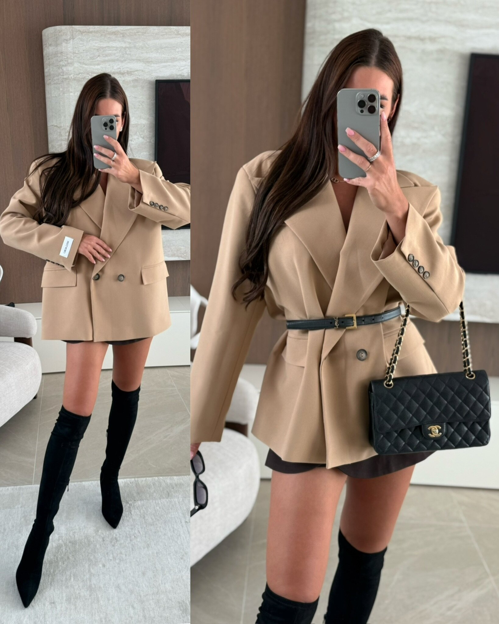 Marynarka Moretti karmelowa 