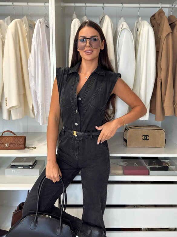 Kombinezon Rovian jeans czarny