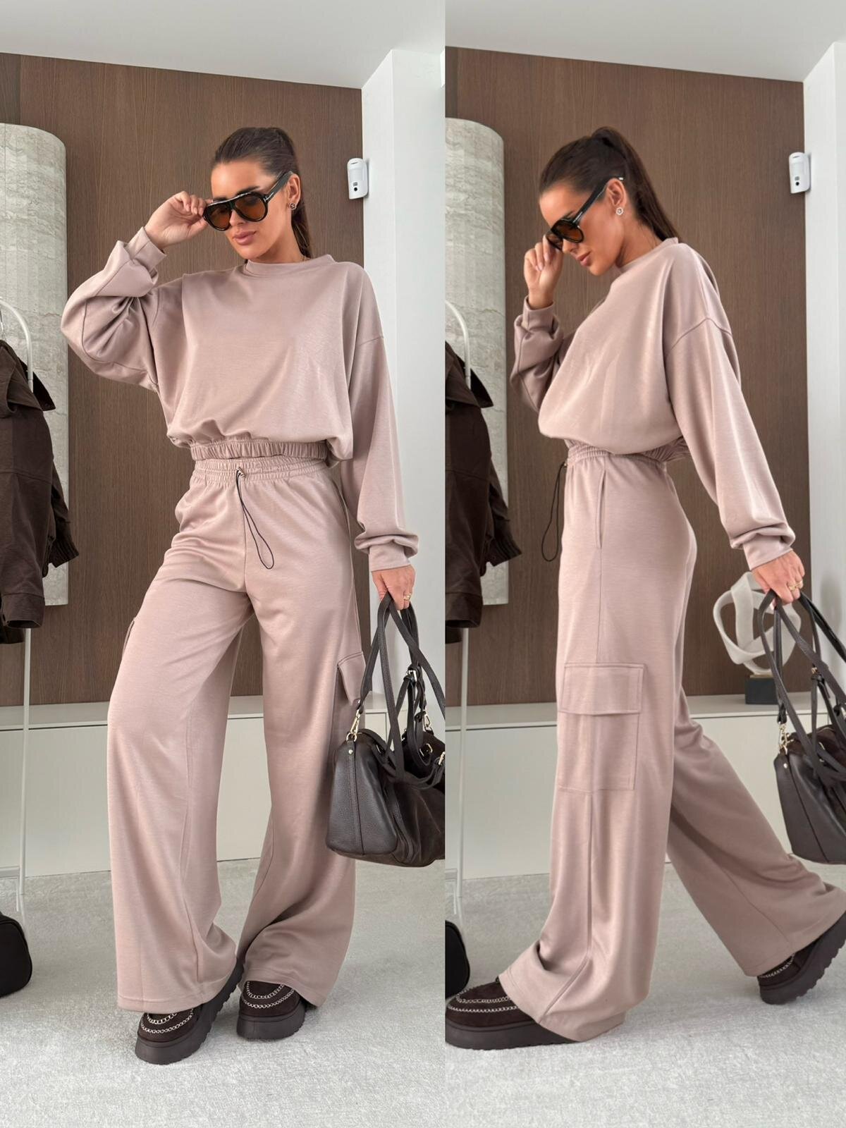 Komplet 2w1 Belli jasnobeżowy 