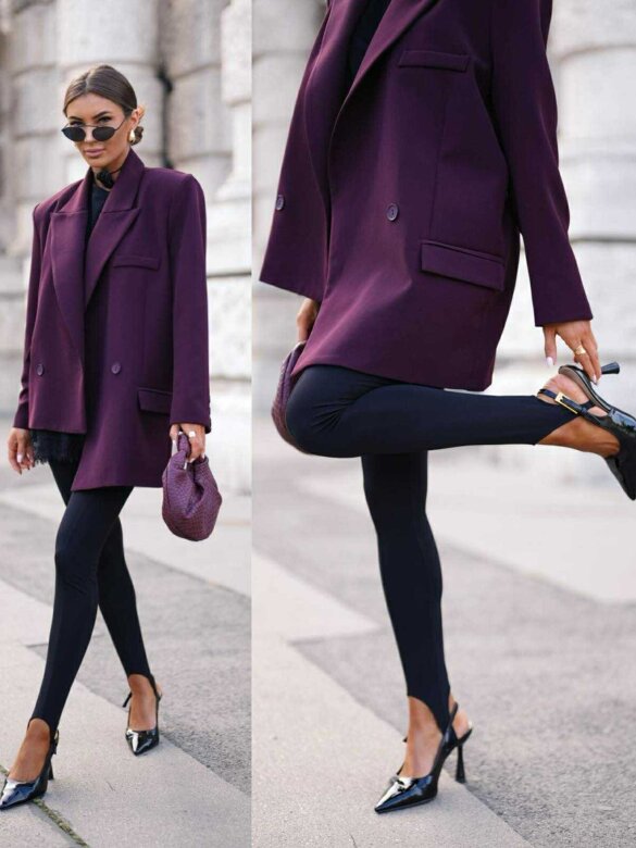 Marynarka Florii bordowa 