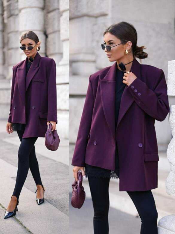 Marynarka Florii bordowa 