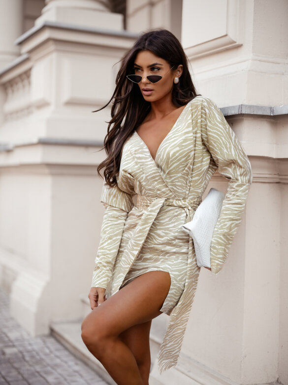 Sukienka Luisella jeans matcha-biała