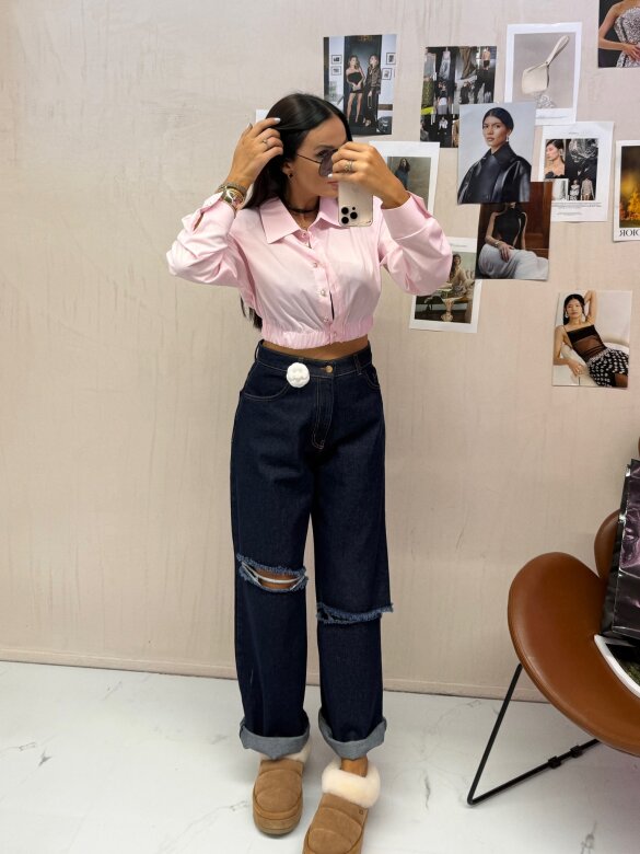 Koszula Sierra short pudrowa