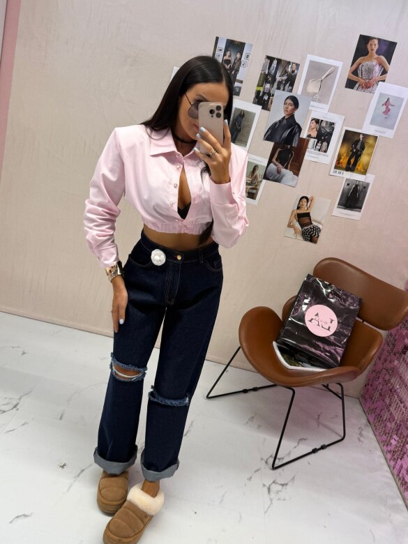 Koszula Sierra short pudrowa