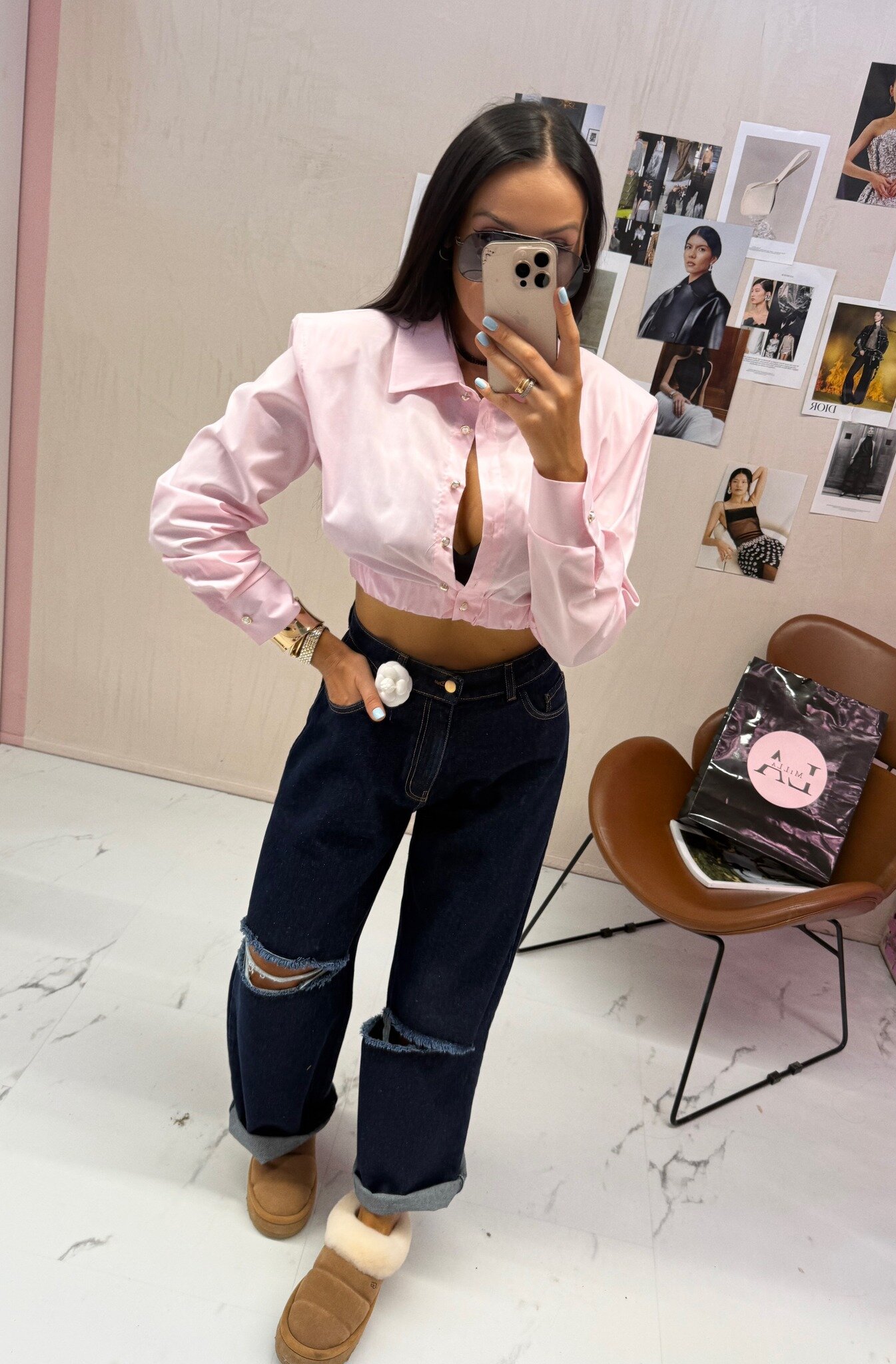 Koszula Sierra short pudrowa