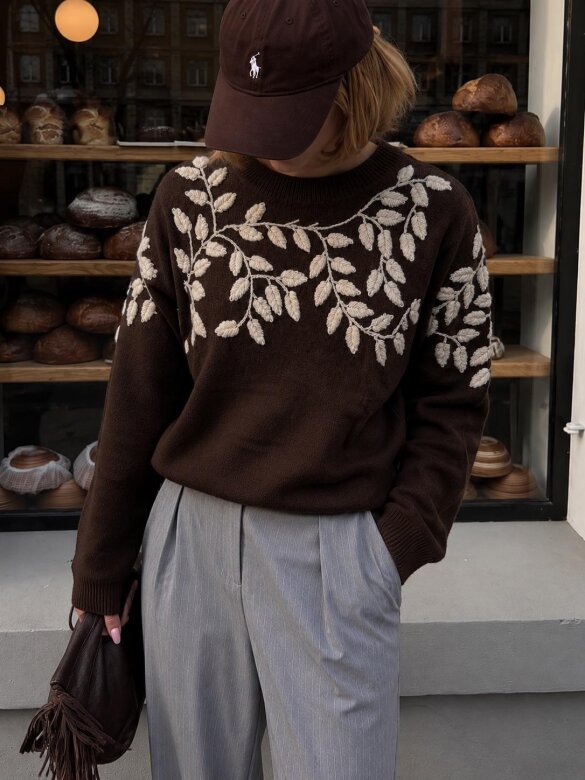 Sweater Leaves chocolate