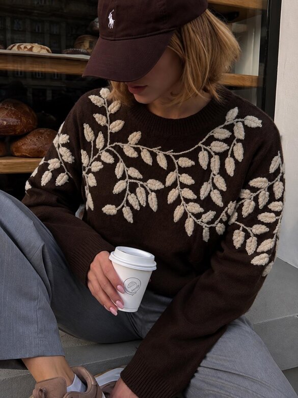 Sweater Leaves chocolate