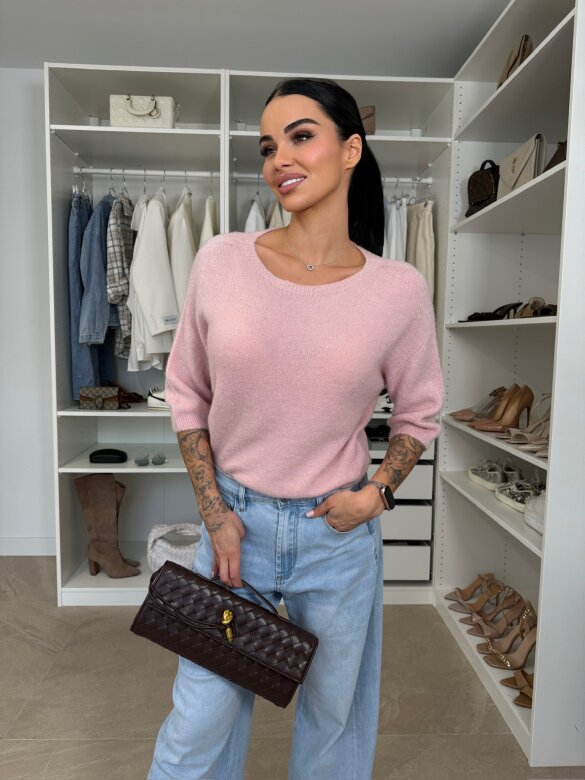 Sweter Essenze 27% baby alpaka pudrowy