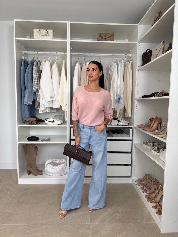 Sweter Essenze 27% baby alpaka pudrowy