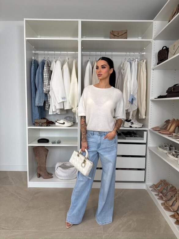 Sweter Essenze 27% baby alpaka ecru 