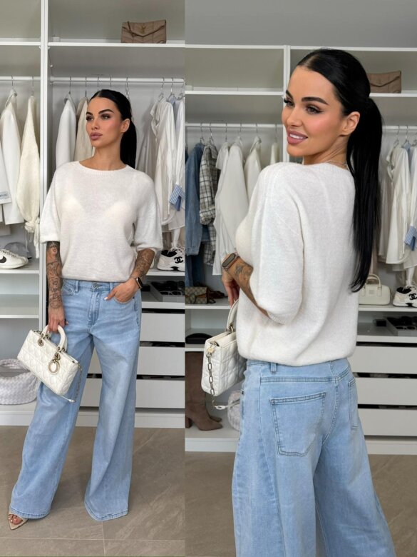 Sweter Essenze 27% baby alpaka ecru 