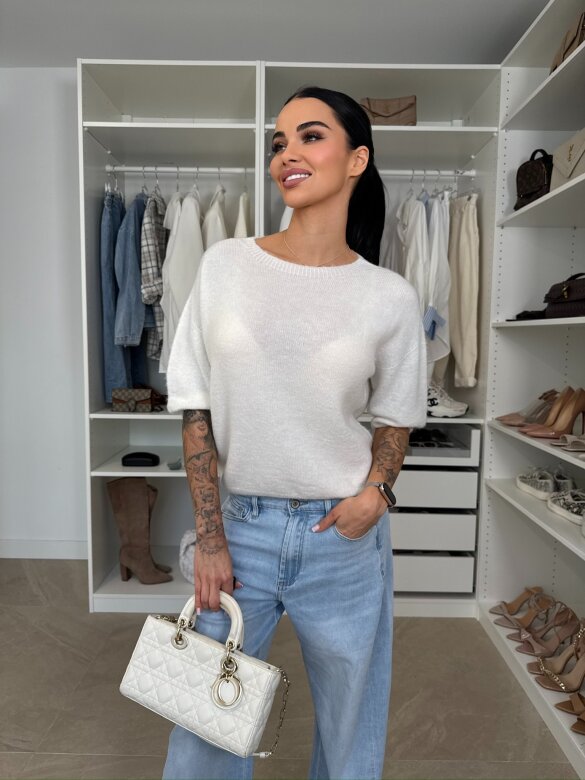 Sweter Essenze 27% baby alpaka ecru 