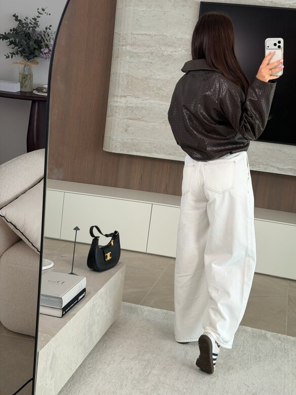 Spodnie Ballsi jeans śmietankowe