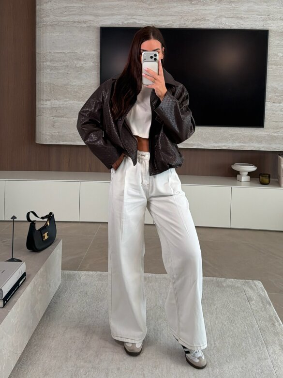 Spodnie Ballsi jeans śmietankowe