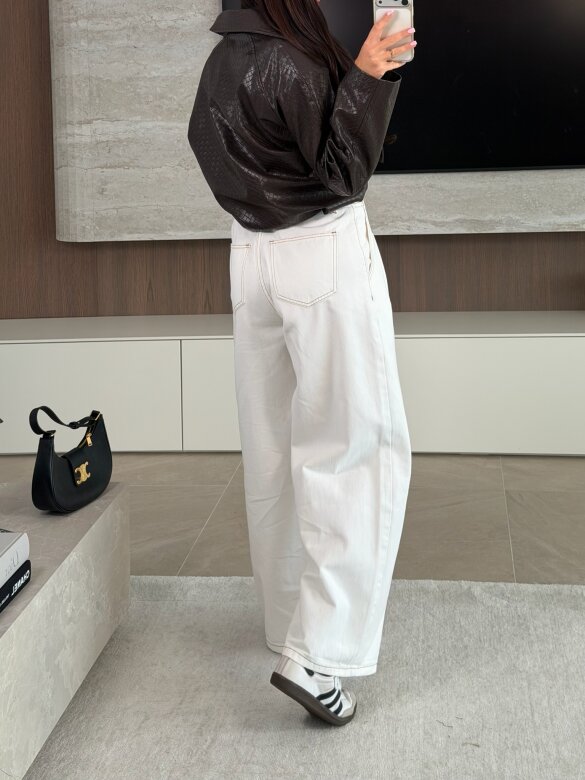 Spodnie Ballsi jeans śmietankowe