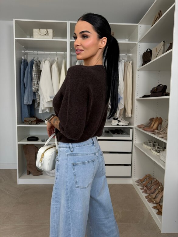 Sweter Essenze 27% baby alpaka czekoladowy 