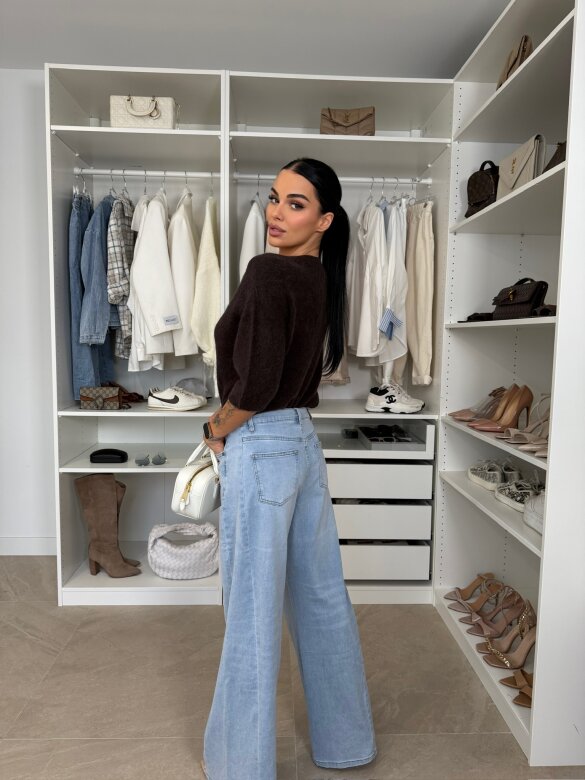 Sweter Essenze 27% baby alpaka czekoladowy 