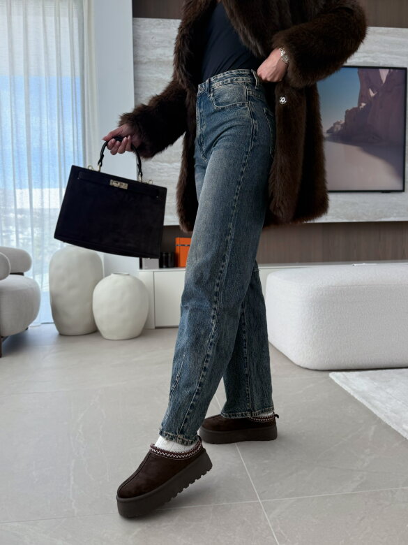 Spodnie Lorvelle jeans niebieskie