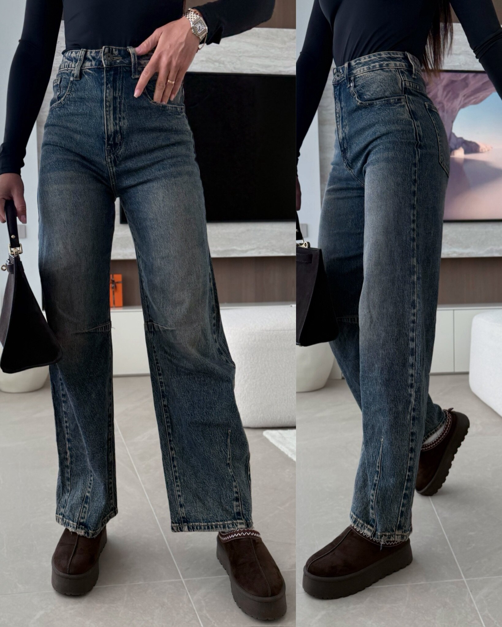 Spodnie Lorvelle jeans niebieskie