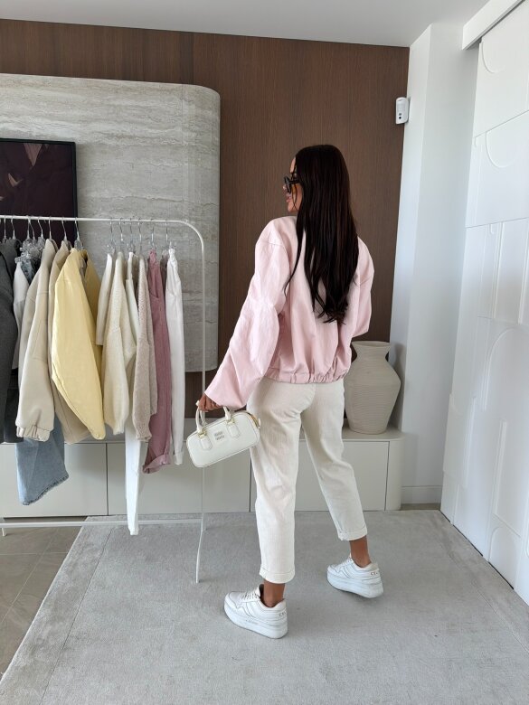 Kurtka Vistara eko skóra pudrowa