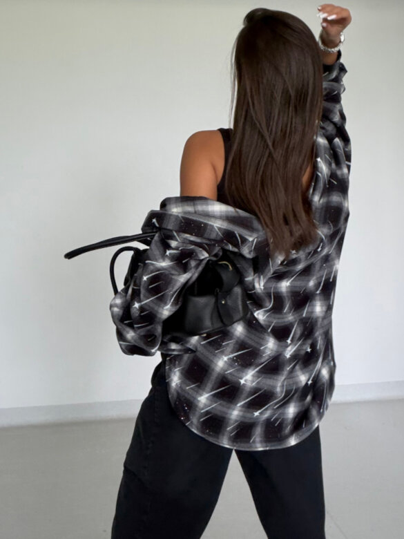 Shirt Purella with cotton black-white
