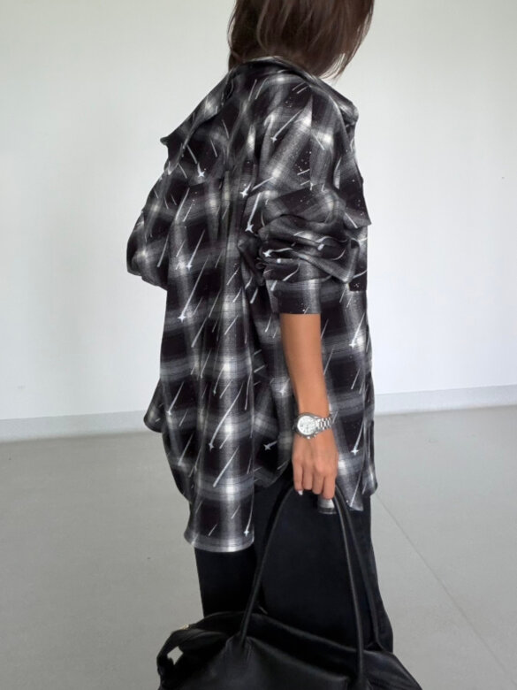 Shirt Purella with cotton black-white