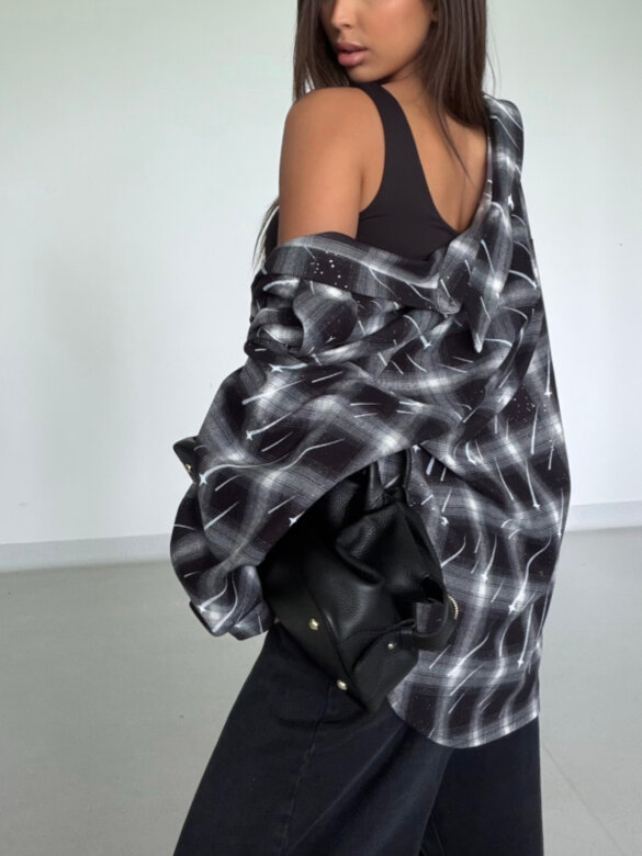 Shirt Purella with cotton black-white