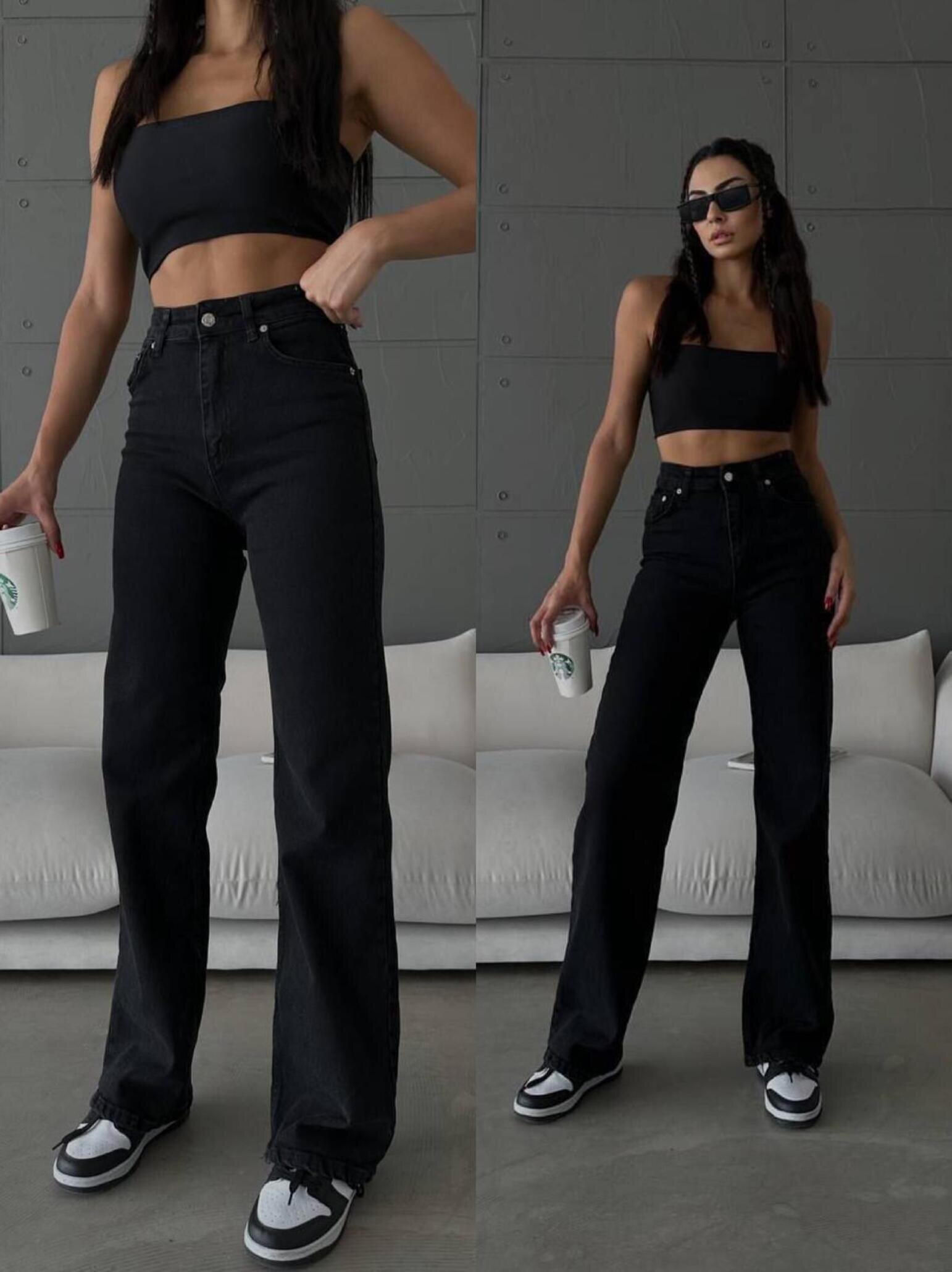 Spodnie Isalisse jeans czarne