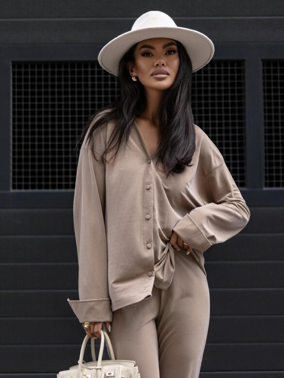 Koszula Aldo elegant karmelowa 