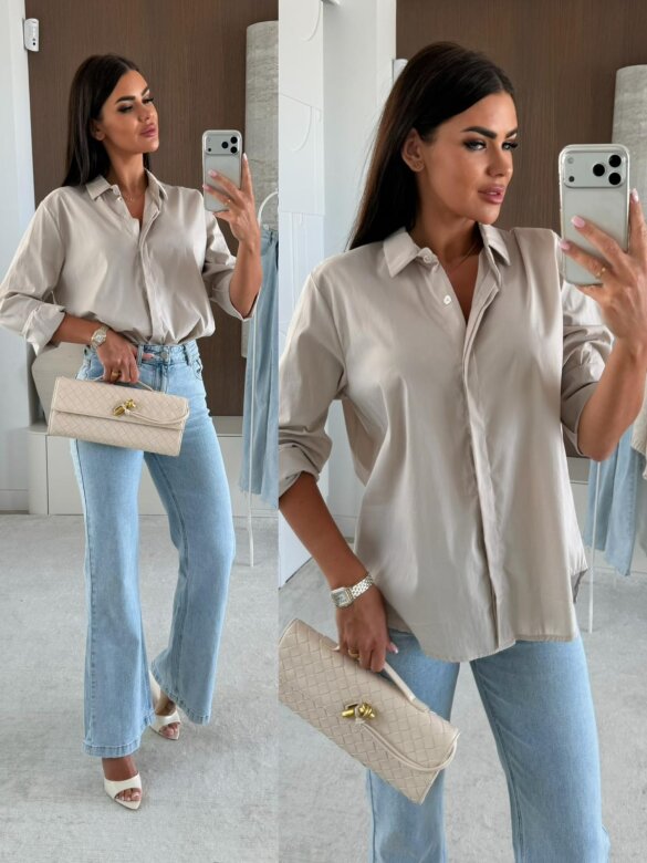 Koszula Finessa long beżowa