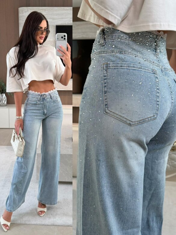 Spodnie Luisso jeans jasnoniebieskie 