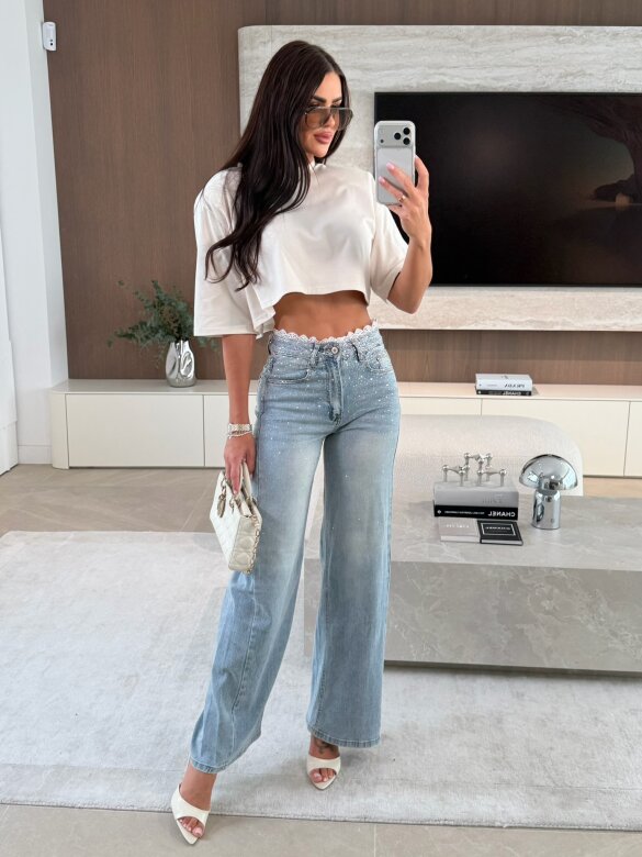 Spodnie Luisso jeans jasnoniebieskie 