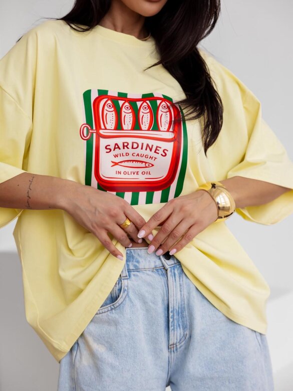 T-shirt Sandii butter yellow