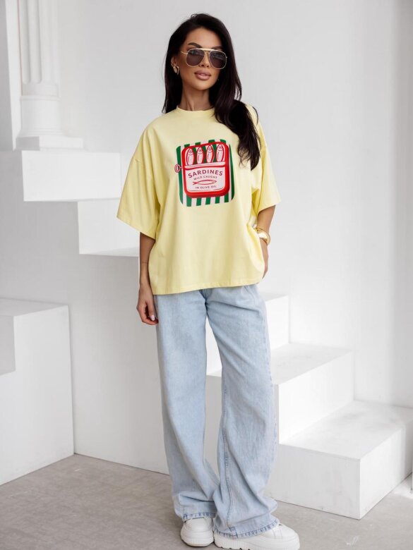 T-shirt Sandii butter yellow