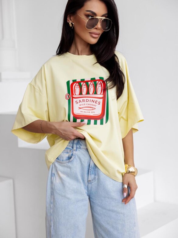 T-shirt Sandii butter yellow