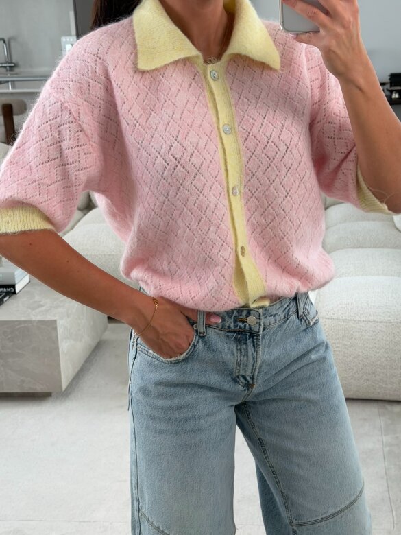 Sweter Alani pudrowo-żółty