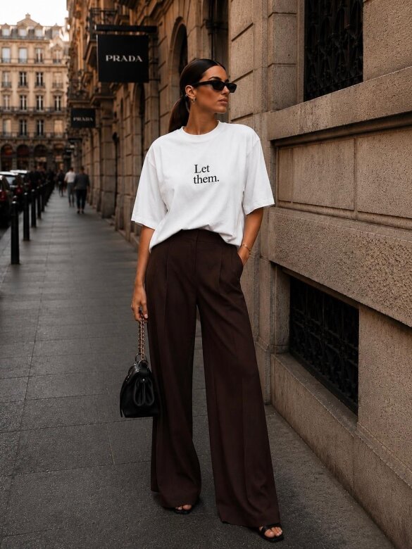 T-shirt Let Them bawełniany biały