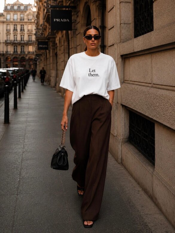 T-shirt Let Them bawełniany biały