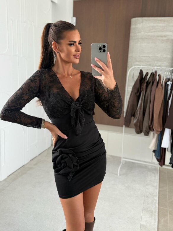 Top Tami koronkowy czarny 