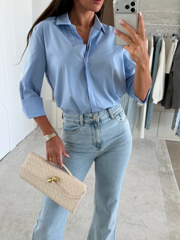 Koszula Finessa long niebieska 