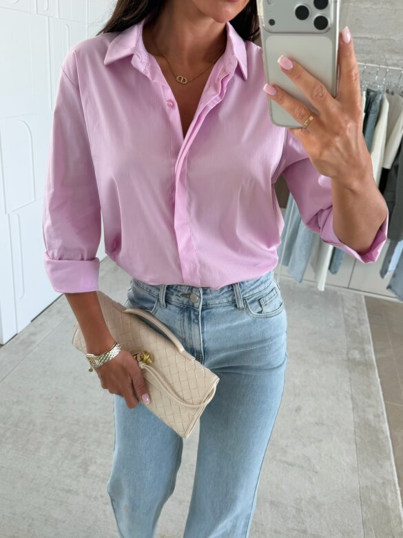 Koszula Finessa long pudrowa 